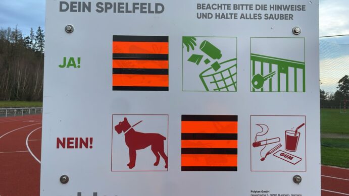 Das Waldstadion – ein Ort für sportliche Höchstleistungen. Jetzt mit klarem Signal: Spikes erlaubt!